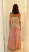 Unique Lace Strapless Prom Dress Pretty Two-Tone A-Line Floor Length Evening Dress,WGP2068