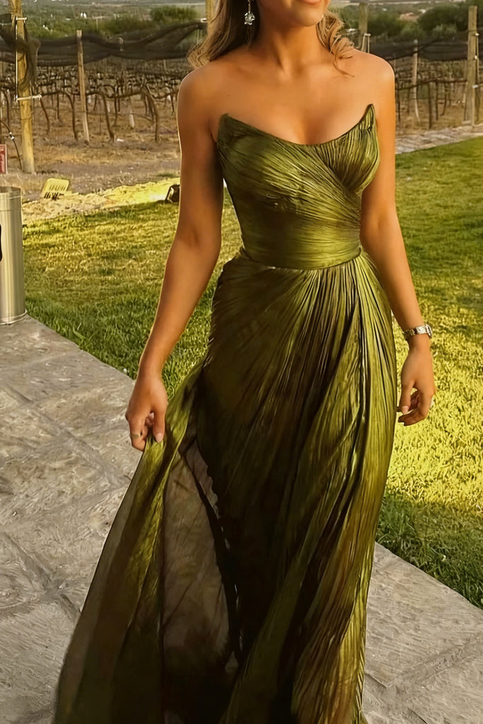 Charming Green Sweetheart Mermaid Long Prom Dress Ideas, Evening Party Dresses,WGP1850