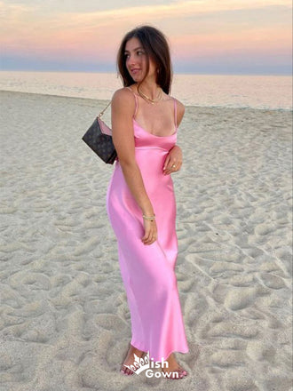 Sexy Square Spaghetti Strap Mermaid  Long Prom Dress Ideas, Evening Party Dresses,WGP1102