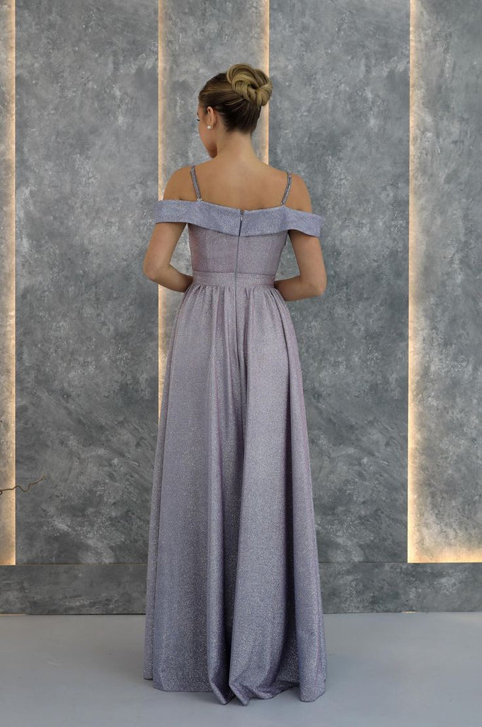 Unique Blue Off-Shoulder A-Line Long Prom Dress Ideas, Evening Party Dresses,WGP1878