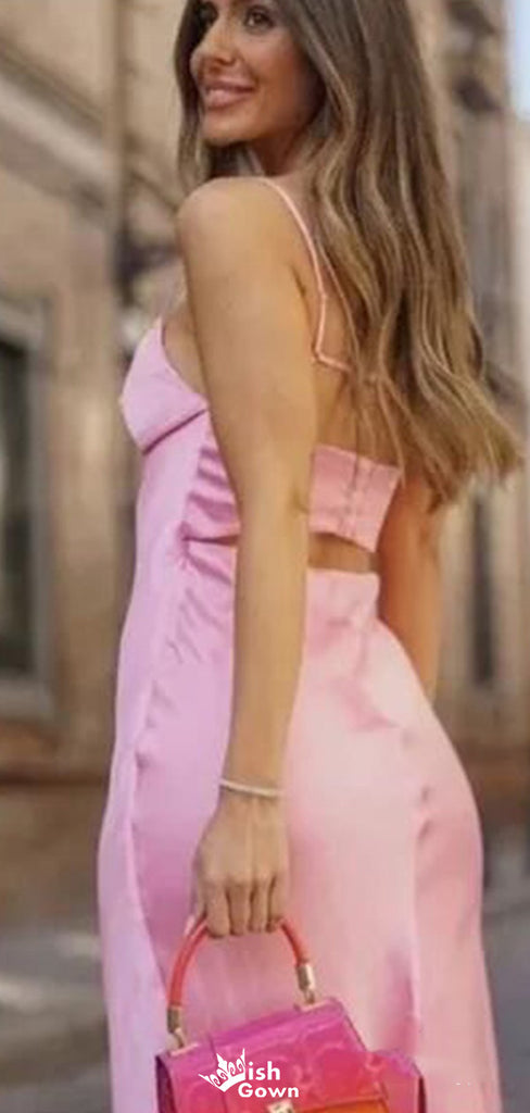 Sexy Square Spaghetti Strap Mermaid  Long Prom Dress Ideas, Evening Party Dresses,WGP1102