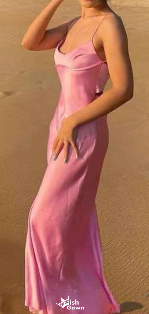 Sexy Square Spaghetti Strap Mermaid  Long Prom Dress Ideas, Evening Party Dresses,WGP1102