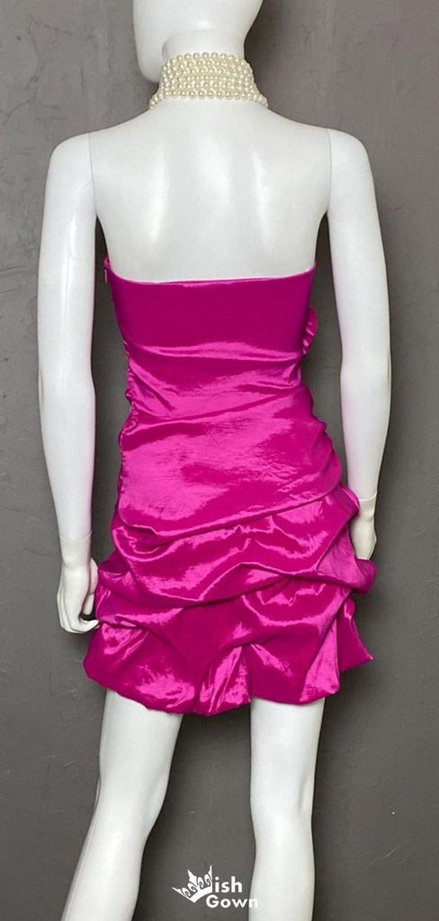 Elegant Strapless Sheath Short Mini Homecoming Dress,EPT623