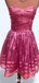 Casual Strapless A-line Short Mini Homecoming Dress,EPT635