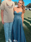 Elegant Sweetheart Spaghetti Strap A-line Long Prom Dress Ideas, Evening Party Dresses,WGP1178