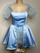 Elegant Short Sleeves A-line Short Mini Homecoming Dress,EPT641