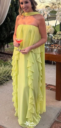 Casual Strapless A-line Long Prom Dress Ideas, Evening Party Dresses,WGP1830