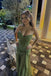 Unique Green Sweetheart Mermaid Long Prom Dress Ideas, Evening Party Dresses,WGP1851