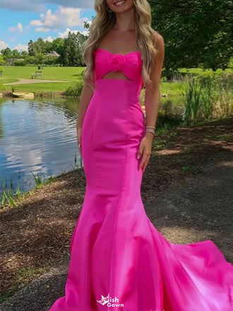 Elegant Pink Sweetheart Mermaid Long Prom Dress Ideas, Evening Party Dresses,WGP1822