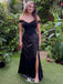 Elegant Black Sweetheart A-Line Off Shoulder Sleeveless Party Prom Dresses,Evening Dress Online, WGP858