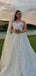 Elegant White Sweetheart Sleeveless A-Line Long Wedding Dresses With Sweep Trailing,WDH162