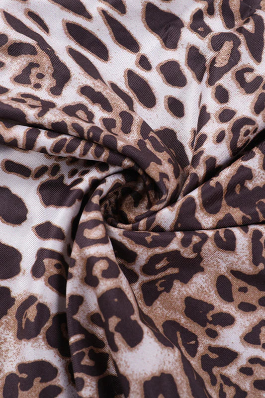 Sexy Leopard Print Lace Spaghetti Strap Mermaid Side Slit Long Prom Dress Ideas, Evening Party Dresses,WGP1714