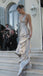 Elegant Silver V-Neck Mermaid Long Prom Dress Ideas, Evening Party Dresses,WGP1674