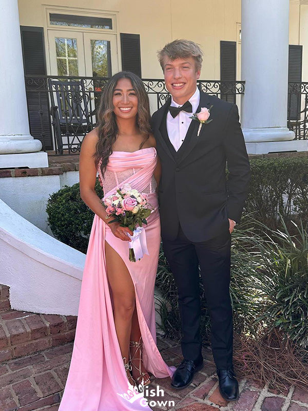 Sexy Straight Across Strapless Mermaid Long Prom Dress Ideas, Evening Party Dresses,WGP1212