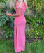 Elegant Pink One-Shoulder Mermaid Side Slit Long Prom Dress Ideas, Evening Party Dresses,WGP1825