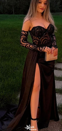 Sexy Strapless Sweetheart Sheath Long Prom Dress Ideas, Evening Party Dresses,WGP1236