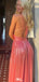 Sexy Spaghetti Strap V-neck Backless A-line Long Prom Dress Ideas, Evening Party Dresses,WGP1262