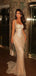 Sparkly Champagne Gold Sequin Prom Dress Fancy Square Sleeveless Formal Gown,WGP2069