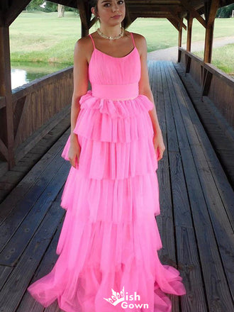 Casual Spaghetti Strap Backless A-line Long Prom Dress Ideas, Evening Party Dresses,WGP1271
