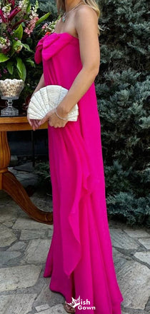 Casual Strapless A-line Long Prom Dress Ideas, Evening Party Dresses,WGP1328