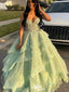 Gorgeous Sweetheart Spaghetti Strap Lace A-line Long Prom Dress Ideas, Evening Party Dresses,WGP1119