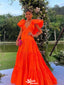 Gorgeous V-neck A-line Unique Long Prom Dress Ideas, Evening Party Dresses,WGP1346
