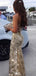 Gorgeous Spaghetti Strap V-neck Mermaid Long Prom Dress Ideas, Evening Party Dresses,WGP1361