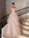 Gorgeous Pink Sweetheart  A-Line Chiffon Long Prom Dress Ideas, Evening Party Dresses, WGP1870
