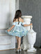 Cute Blue Sweetheart Short A-Line Flower Girl Dress , FG023