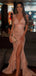 Charming Pink Spaghetti Strap Mermaid Long Prom Dress Ideas, Evening Party Dresses, WGP2004