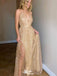 Sexy Deep V-neck A-line Long Prom Dress Ideas, Evening Party Dresses,WGP1368