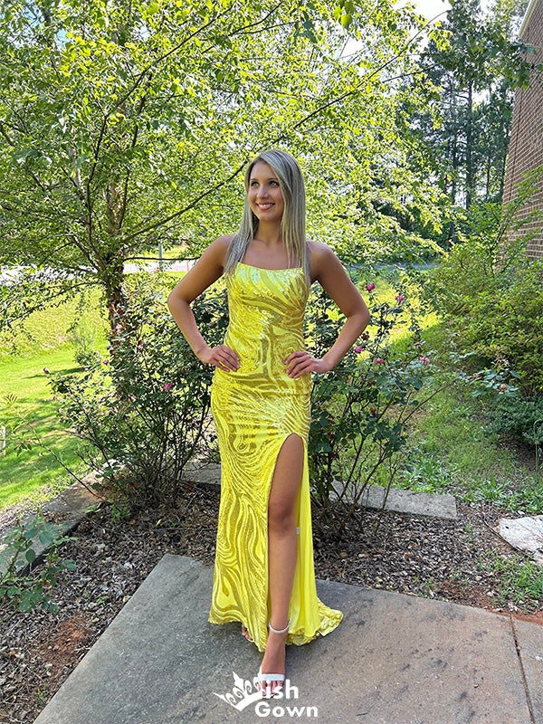 Unique Bateau Spaghetti Strap Mermaid Long Prom Dress Ideas, Evening Party Dresses,WGP1402