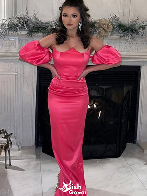 Elegant Off-shoulder Unique Mermaid Long Prom Dress Ideas, Evening Party Dresses,WGP1438