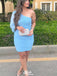Elegant One-shoulder Unique Sheath Short Mini Homecoming Dress,EPT347