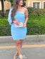Elegant One-shoulder Unique Sheath Short Mini Homecoming Dress,EPT347