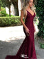 Sexy V-neck Halter Mermaid Long Prom Dress Ideas, Evening Party Dresses,WGP1134