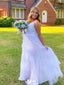 Elegant V-neck Spaghetti Strap A-line Long Prom Dress Ideas, Evening Party Dresses,WGP1466