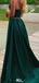 Elegant Spaghetti Strap V-neck A-line Long Prom Dress Ideas, Evening Party Dresses,WGP1488