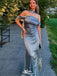 Elegant Strapless Off-shoulder Mermaid Long Prom Dress Ideas, Evening Party Dresses,WGP1496