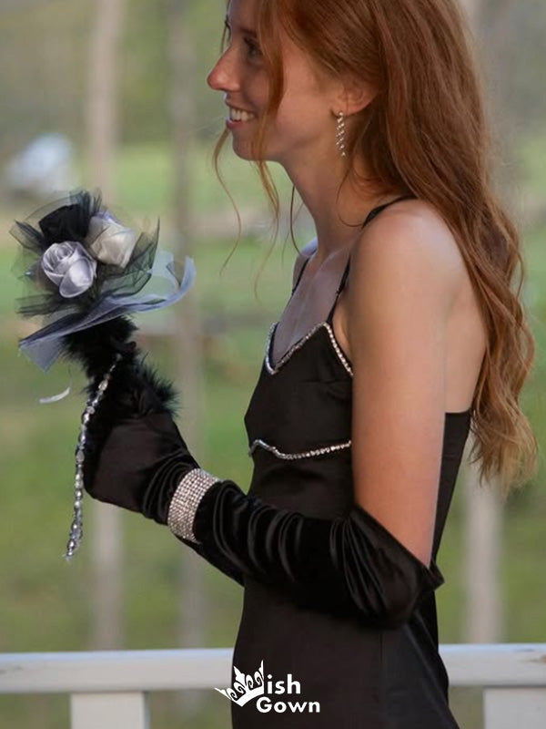 Casual Spaghetti Strap V-neck Mermaid Long Prom Dress Ideas, Evening Party Dresses,WGP1501