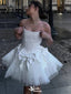 Elegant Bateau Strapless A-line Short Mini Homecoming Dress,EPT370