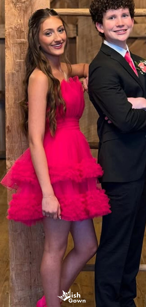 Gorgeous Strapless A-line Short Mini Homecoming Dress,EPT373