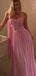 Sexy Pink Sweetheart A-Line Long Prom Dress Ideas, Evening Party Dresses,WGP1619