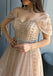 Elegant Pink Off-Shoulder A-Line Long Prom Dress Ideas, Evening Party Dresses,WGP1916