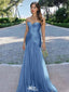 Elegant Blue Sweetheart Sleeveless Mermaid Long Prom Dress Ideas, Evening Party Dresses , WGP1889