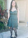 Elegant Spaghetti Strap Lace A-line Short Mini Homecoming Dress,EPT394