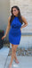 Elegant Halter Sheath Short Mini Homecoming Dress,EPT402