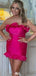 Elegant Strapless Sheath Short Mini Homecoming Dress,EPT403