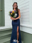 Elegant Spaghetti Strap Mermaid Long Prom Dress Ideas, Evening Party Dresses,WGP1564