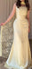 Elegant Yellow Sweetheart Mermaid Long Prom Dress Ideas, Evening Party Dresses,WGP1780